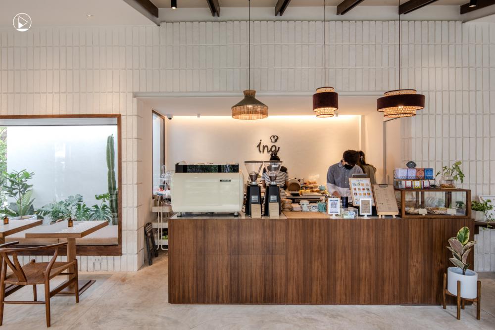 ไอเดียร้านกาแฟมินิมอล Dview Ing Craft Toast Cafe & Backyard รูปที่ 5