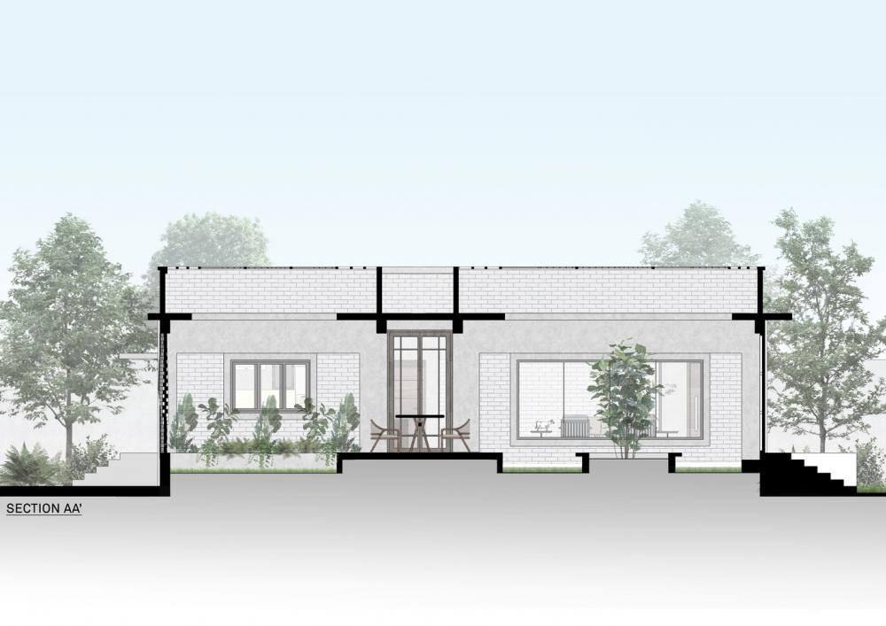 บ้านสไตล์โมเดิร์นลอฟปูนเปลือยโชว์อิฐบล็อก รูปที่ 26