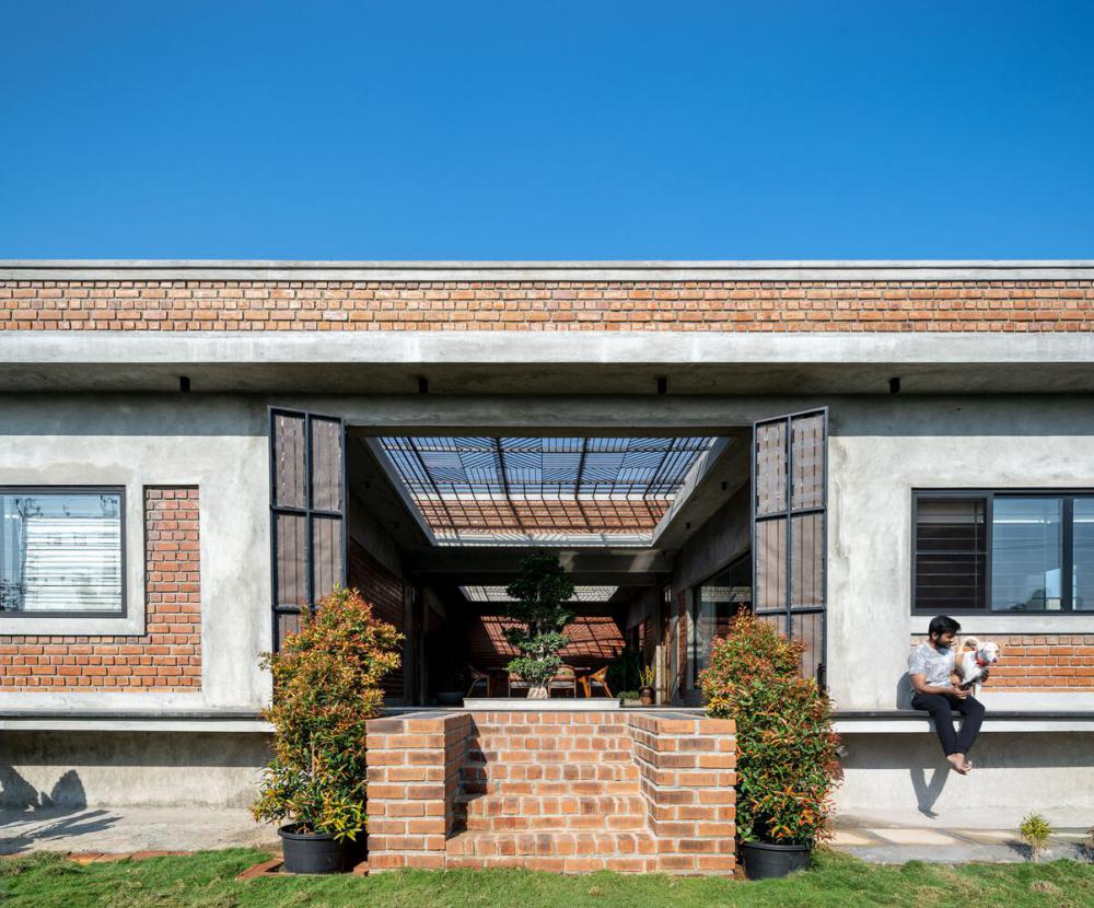 บ้านสไตล์โมเดิร์นลอฟปูนเปลือยโชว์อิฐบล็อก รูปที่ 5