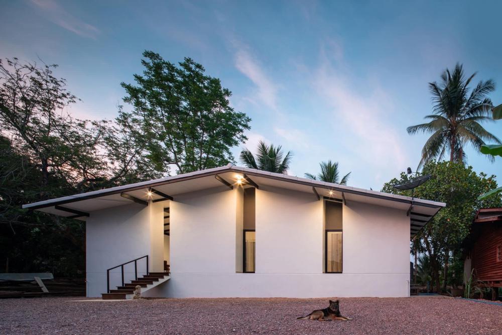 บ้านปูนชั้นเดียวกลางสวนมะพร้าว ออกแบบได้น่าอยู่และลงตัว รูปที่ 8