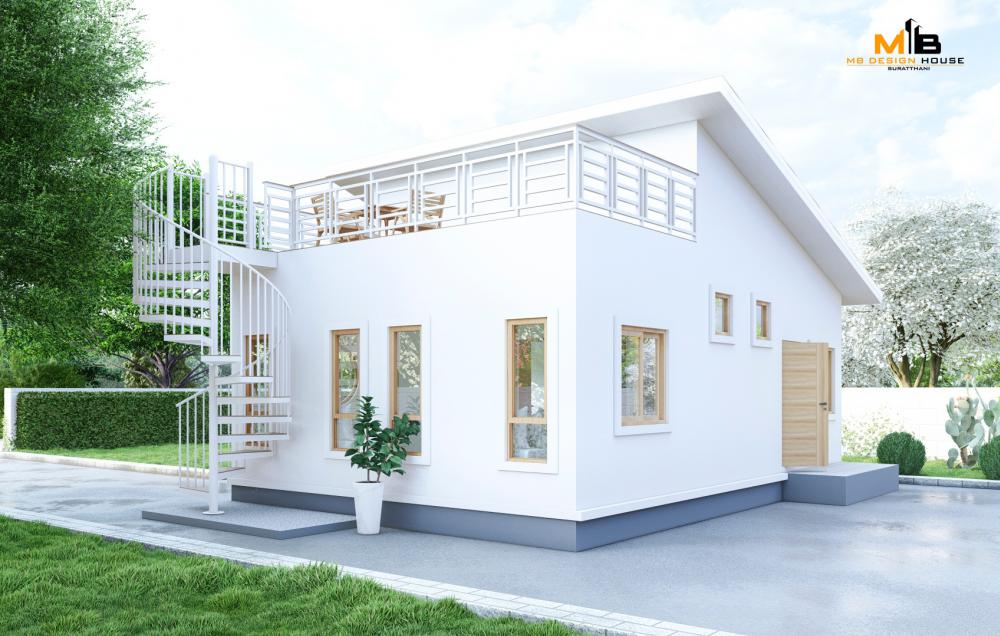 ไอเดียบ้านมินิมอลมูจิ 3 ห้องนอน 2 ห้องน้ำ 1 ห้องโถง มีดาดฟ้า รูปที่ 9