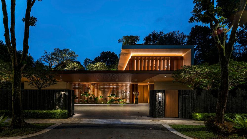 บ้านโมเดิร์นทรงกล่องผสานไม้และลายไม้ โดยสถาปนิกต่างชาติ รูปที่ 20