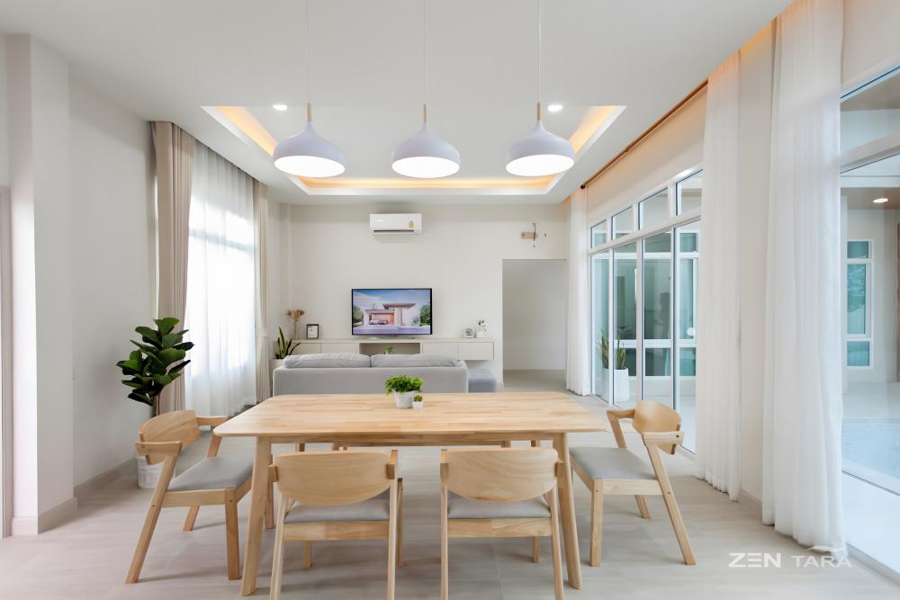 ไอเดียสร้างบ้านสไตล์โมเดิร์นโทนสีขาว ดูสะอาดตา ตกแต่งได้น่าอยู่ รูปที่ 6