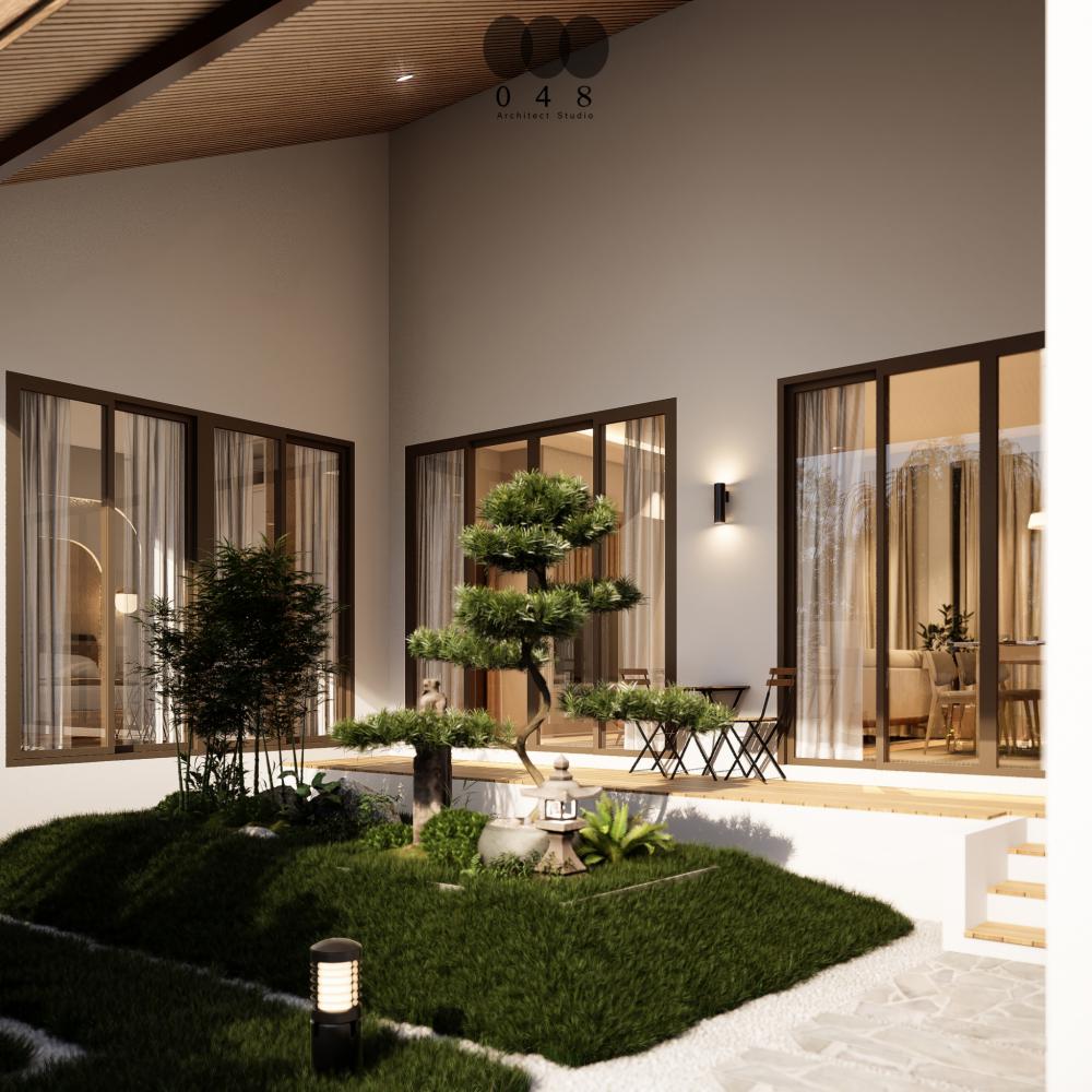  แบบบ้านพักอาศัย 1 ชั้น สไตล์ มินิมอลทรอปิคอล : Minimal-Tropical จำนวน 3 ห้องนอน 2 ห้องน้ำ รูปที่ 4