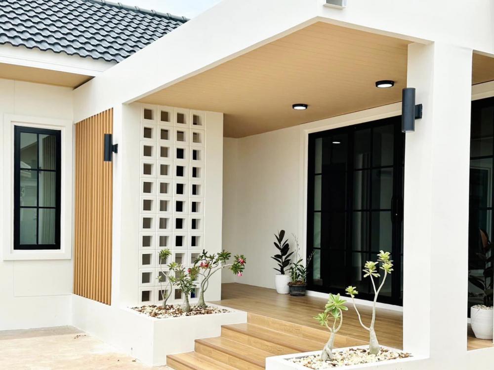 แบบบ้านสไตล์คอนเทมโพรารี่  ขนาด 3 ห้องนอน 2 ห้องน้ำ 1 ห้องโถง พื้นที่ใช้สอย 97.05 ตร.ม. รูปที่ 5