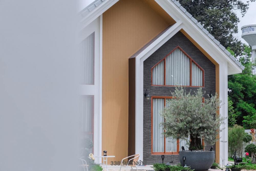 บ้านนอร์ดิกมินิมอล ขนาด 3 ห้องนอน 3 ห้องน้ำ 2 ที่จอดรถยต์ จัดสวนและทางเดือนเข้าบ้านได้สวยน่ารัก รูปที่ 4