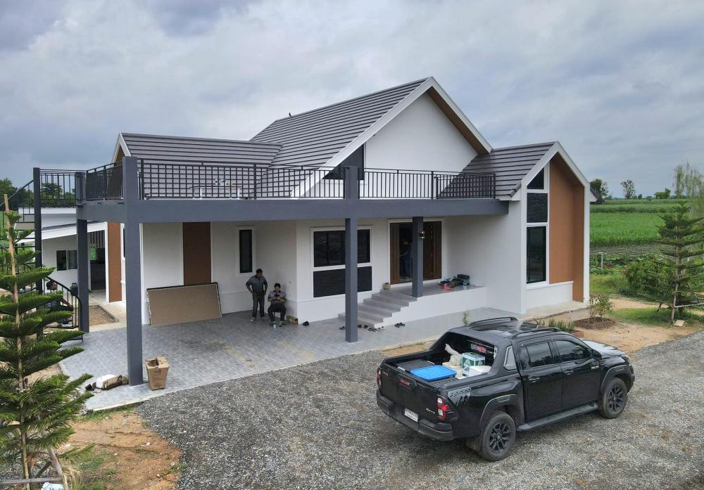 บ้านพักอาศัย คสล. 1 ชั้น ขนาด 3 ห้องนอน 2 ห้องน้ำ มีดาดฟ้าสำหรับพักผ่อนและสังสรรค์ รูปที่ 4