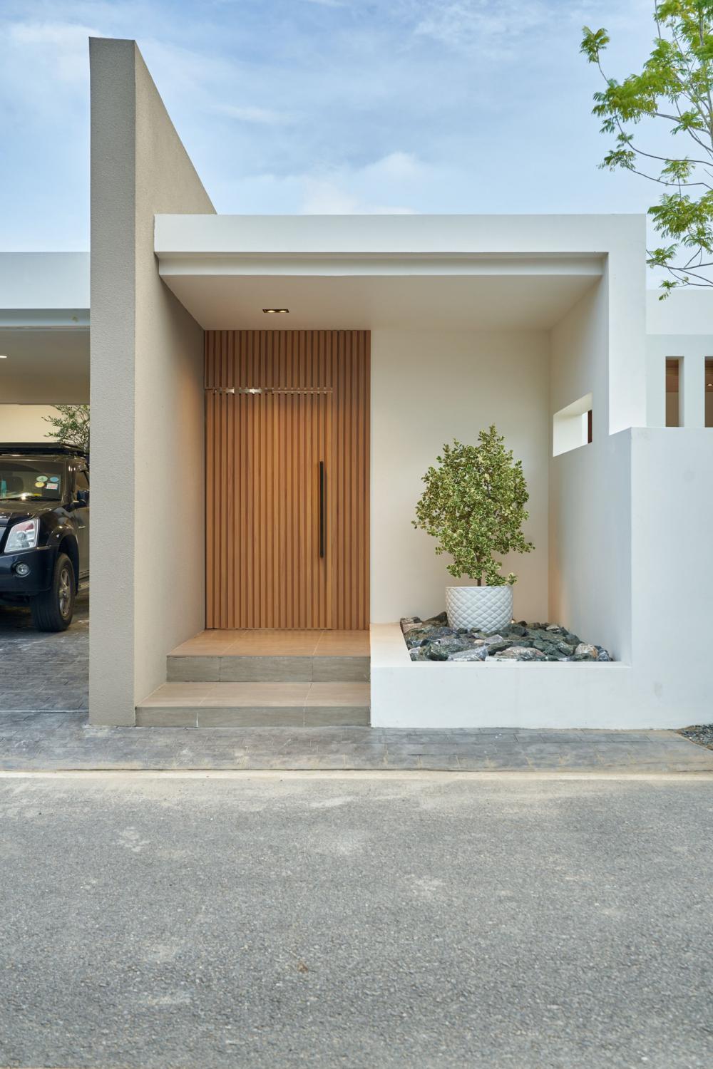 บ้านพักอาศัยชั้นเดียว TW  Home พื้นที่ใช้สอย 384  ตร.ม. ดีไซน์ใช้การผสมผสานระหว่างแนวทางสถาปัตยกรรมแบบ Modern และ Muji-Minimal รูปที่ 4