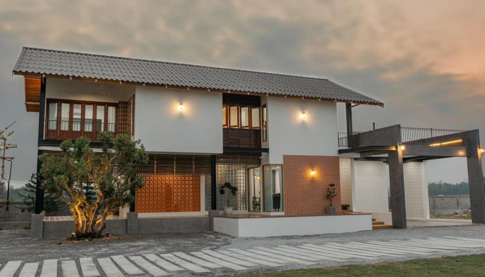 บ้านพักอาศัย 2ชั้น สไตล์สไตล์ทรอปิคอล ขนาด 3 ห้องนอน 4 ห้องน้ำ พื้นที่ใช้สอย 416 ตร.ม. รูปที่ 3