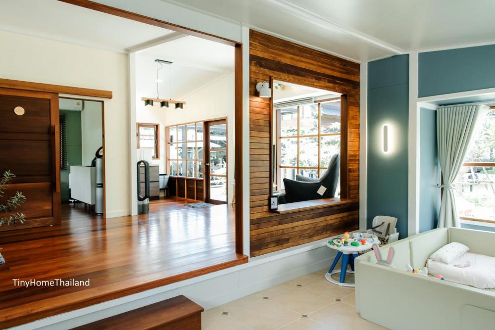 บ้านน็อคดาวน์ แนว modern japanese เน้นการตกแต่งให้ดูโปร่ง สบาย เน้นพื้นที่ใช้สอย รูปที่ 10