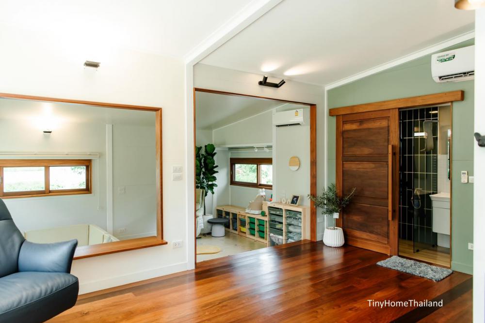 บ้านน็อคดาวน์ แนว modern japanese เน้นการตกแต่งให้ดูโปร่ง สบาย เน้นพื้นที่ใช้สอย รูปที่ 11