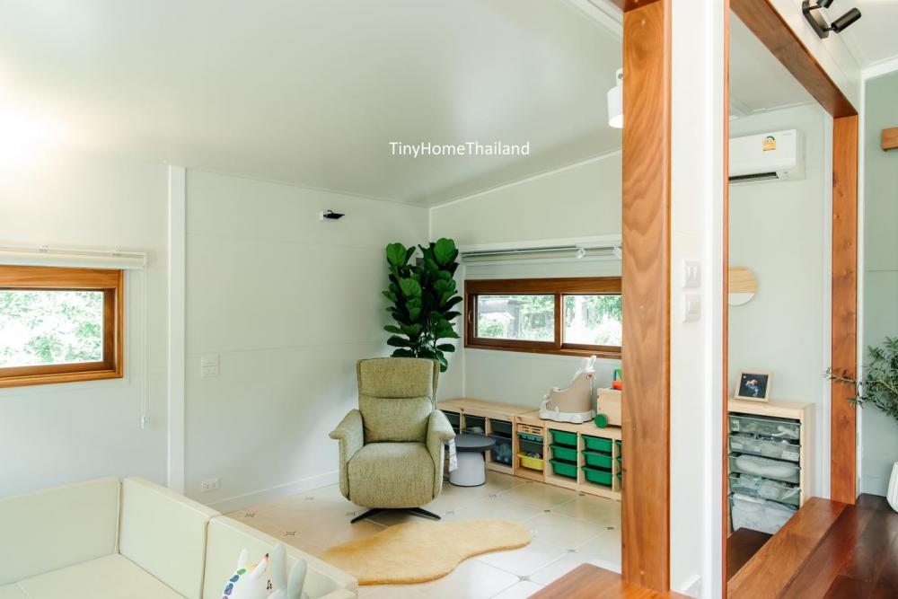 บ้านน็อคดาวน์ แนว modern japanese เน้นการตกแต่งให้ดูโปร่ง สบาย เน้นพื้นที่ใช้สอย รูปที่ 12