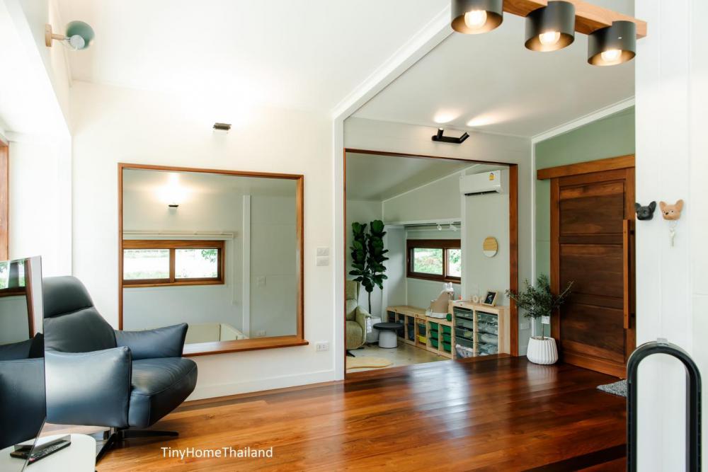 บ้านน็อคดาวน์ แนว modern japanese เน้นการตกแต่งให้ดูโปร่ง สบาย เน้นพื้นที่ใช้สอย รูปที่ 5