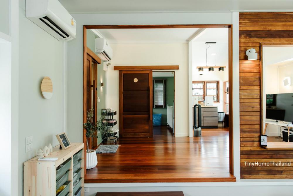 บ้านน็อคดาวน์ แนว modern japanese เน้นการตกแต่งให้ดูโปร่ง สบาย เน้นพื้นที่ใช้สอย รูปที่ 9