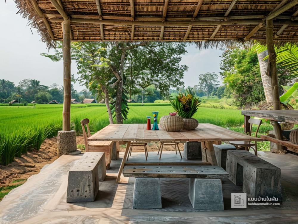 ไอเดียพื้นที่นั่งเล่นกลางแจ้งที่สวยงาม รูปที่ 7