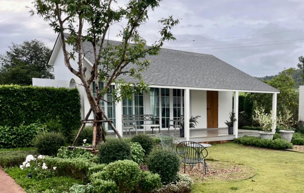 บ้านสวยสวนสวยปลูกต้นไม้ดอกไม้ผักผลไม้จัดที่นั่งเล่นได้น่ารัก รูปที่ 5