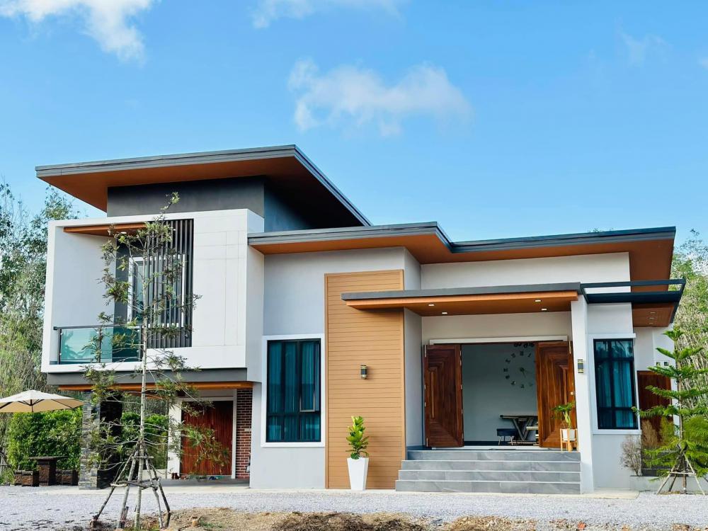 แบบบ้านชั้นครึ่งสไตล์โมเดิร์น บิ้วอินภายในสวยลงตัว ขนาด 3 ห้องนอน 3 ห้องน้ำ รูปที่ 4