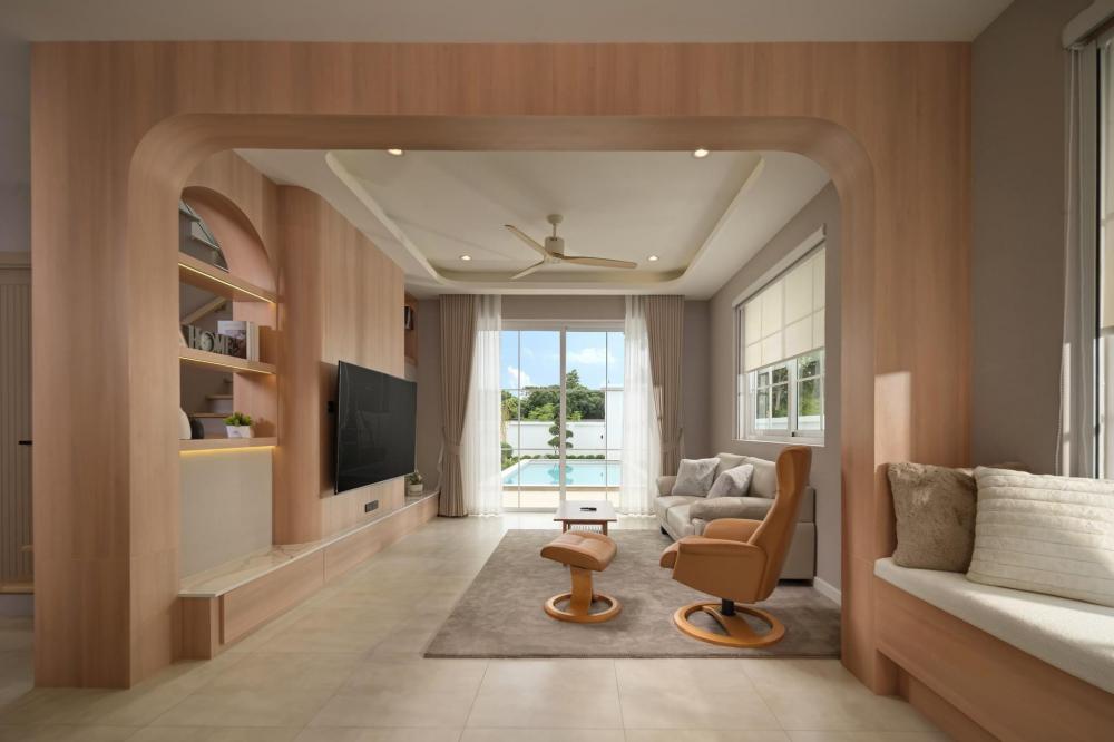 บ้านจัดสรรสองขั้นสไตล์มินิมอล ขนาด 4 ห้องนอน 5 ห้องน้ำ รูปที่ 5