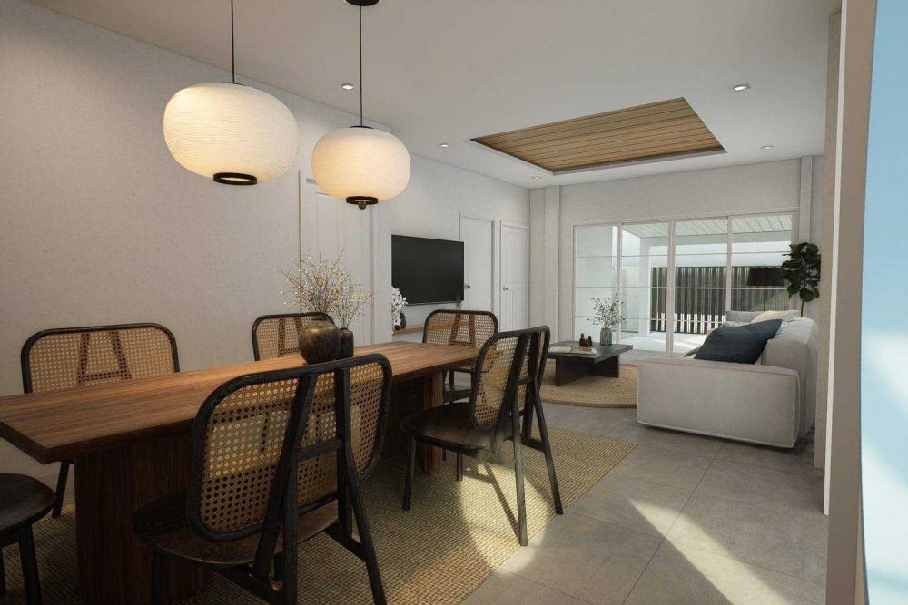 ไอเดียบ้านแฝดชั้นเดียวมินิมอล ขนาด 3 ห้องนอน 2 ห้องน้ำ รูปที่ 6