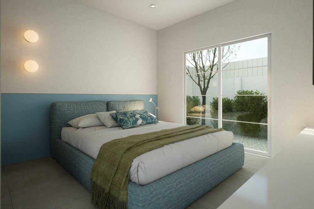 ไอเดียบ้านแฝดชั้นเดียวมินิมอล ขนาด 3 ห้องนอน 2 ห้องน้ำ รูปที่ 9