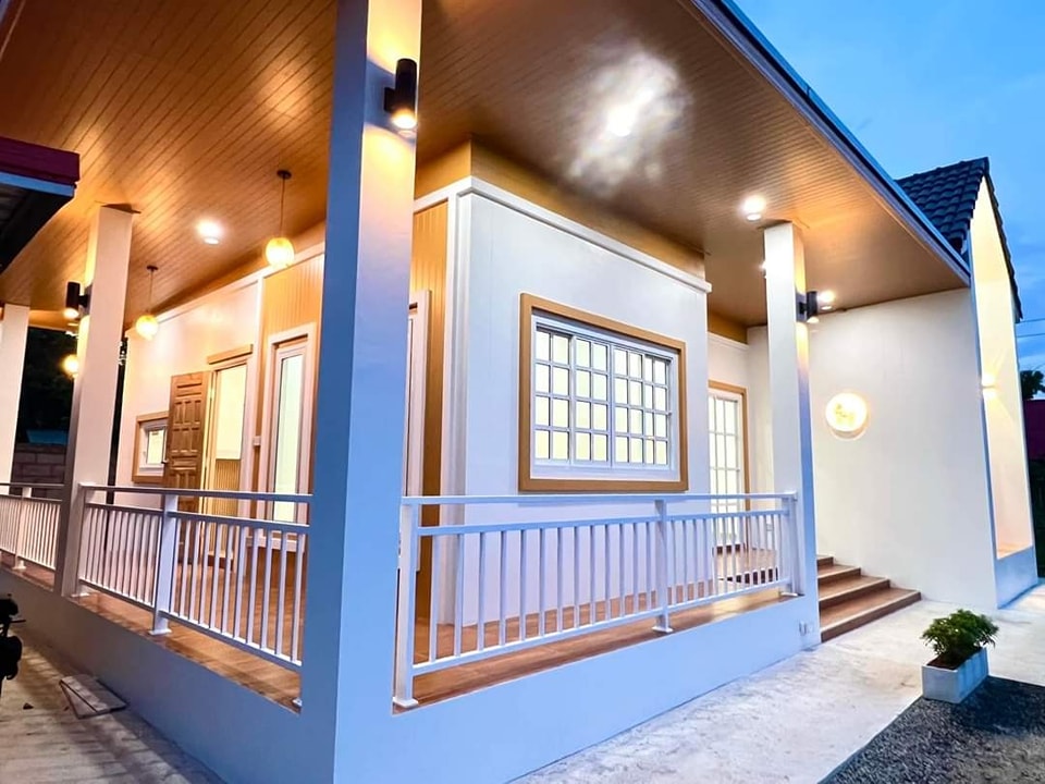 บ้านสไตล์โมเดิร์นมินิมอล 3 ห้องนอน 1 ห้องน้ำ 1 ห้องโถง 1 ห้องครัว พร้อมมินิบาร์สำหรับครอบครัวเล็กๆ รูปที่ 23