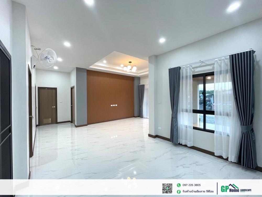 บ้านพักอาศัยชั้นเดียว สไตล์คอนเทมโพรารี 3 ห้องนอน 2 ห้องน้ำ ขนาด 125 ตร.ม. รูปที่ 6