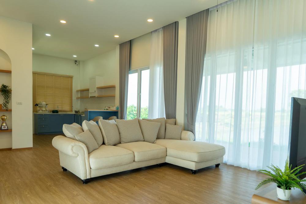 แบบบ้าน Modern Tropical สีละมุนมาก สวยแบบวินเทจ ขนาด 3 ห้องนอน 2 ห้องน้ำ รูปที่ 14