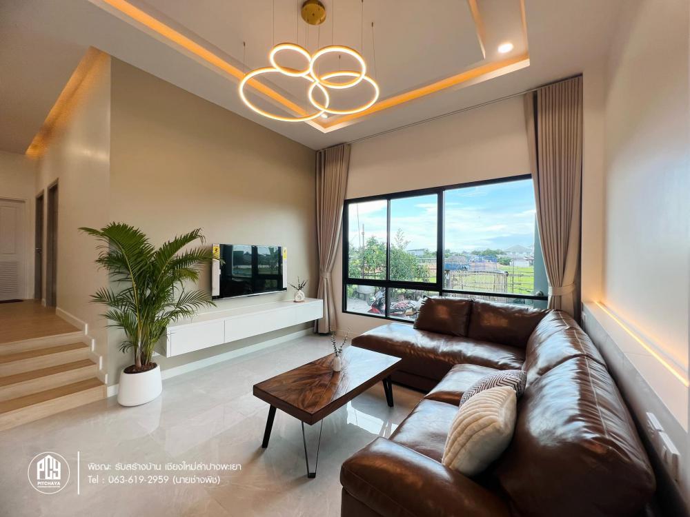 บ้านสไตล์คอนเทมโพรารี่ ขนาดห้องนอน 3 ห้องนอน 2 ห้องน้ำ พื้นที่ 195 ตร.ม. รูปที่ 15