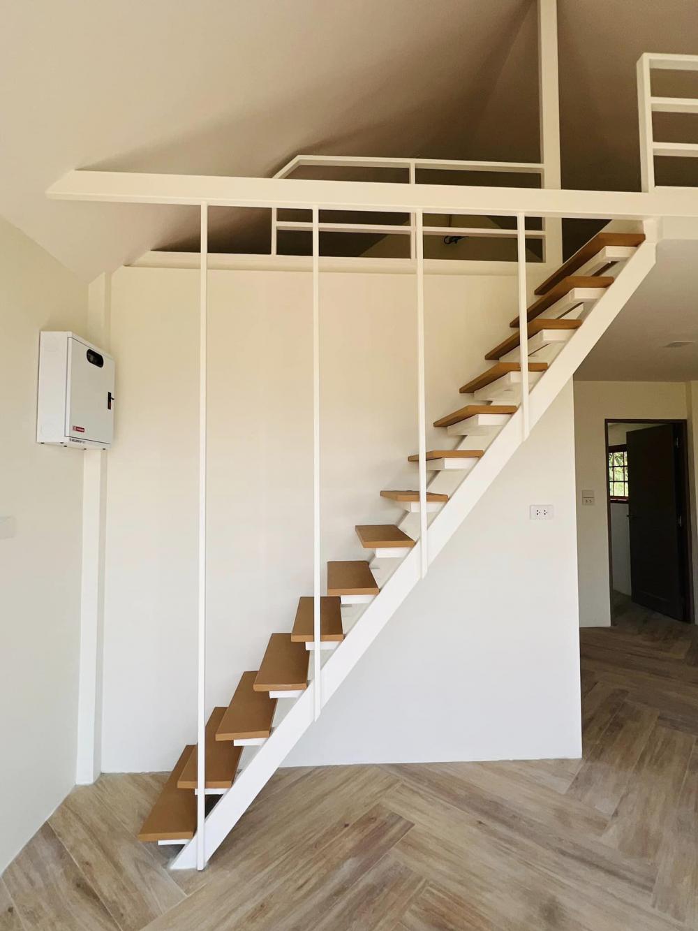 บ้านพักอาศัยมีชั้นลอย น่ารักๆ เหมาะกับเป็นบ้านตากอากาศ ขนาด 1 ห้องนอน 1 ห้องน้ำ รูปที่ 3