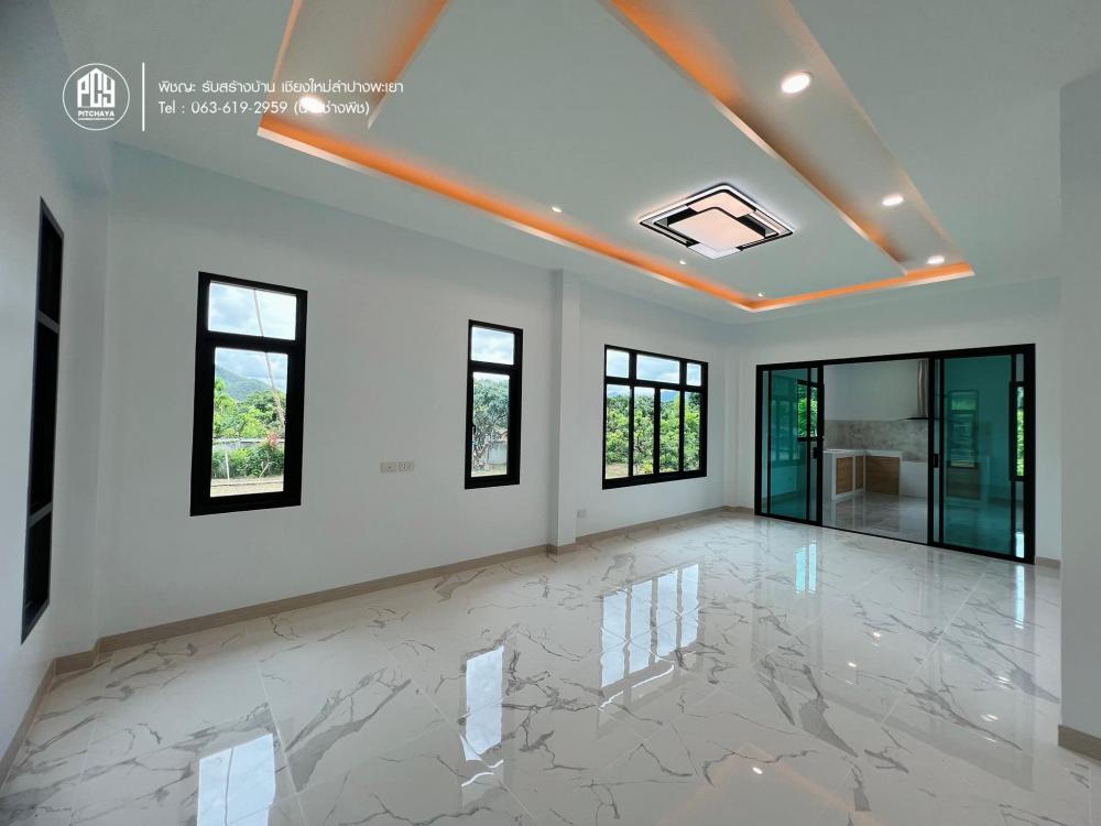 บ้านพักอาศัยสไตล์ คอนเทมโพรารี่ ค.ส.ล.1ชั้นยกสูง มาตรฐาน SCG ขนาด 3 ห้องนอน 2 ห้องน้ำ งบ 2.1x ล้าน รูปที่ 45