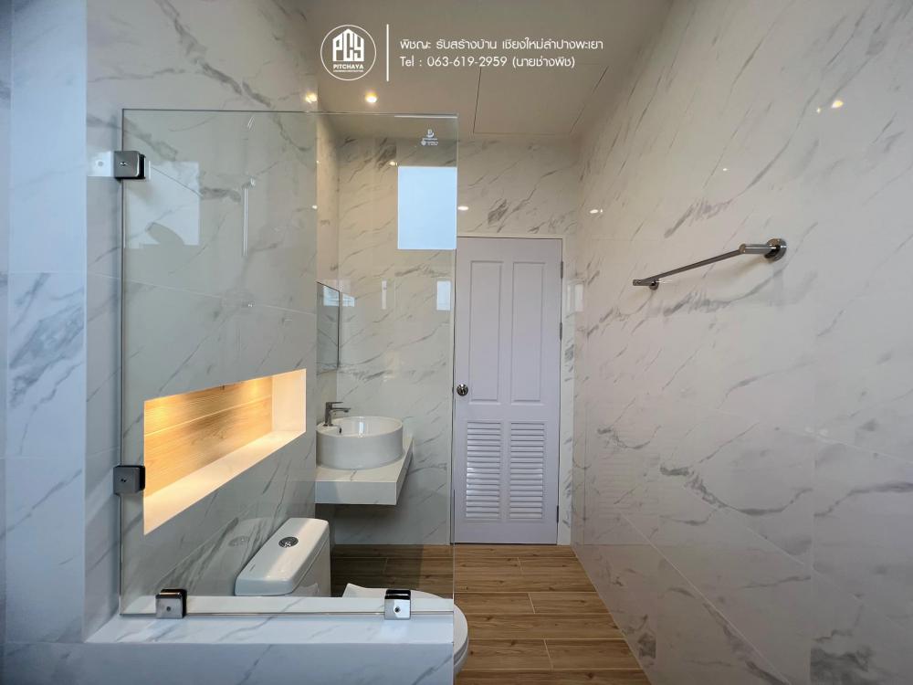 บ้านพักอาศัยสไตล์ คอนเทมโพรารี่ ค.ส.ล.1ชั้นยกสูง มาตรฐาน SCG ขนาด 3 ห้องนอน 2 ห้องน้ำ งบ 2.1x ล้าน รูปที่ 34