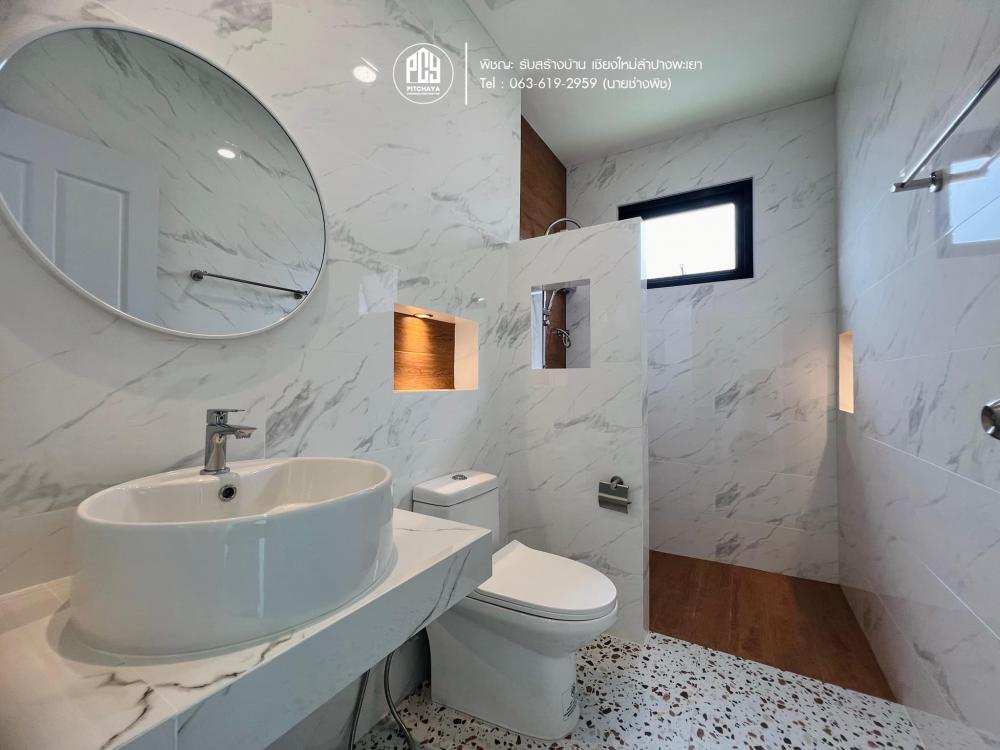 บ้านพักอาศัยสไตล์ คอนเทมโพรารี่ ค.ส.ล.1ชั้นยกสูง มาตรฐาน SCG ขนาด 3 ห้องนอน 2 ห้องน้ำ งบ 2.1x ล้าน รูปที่ 39