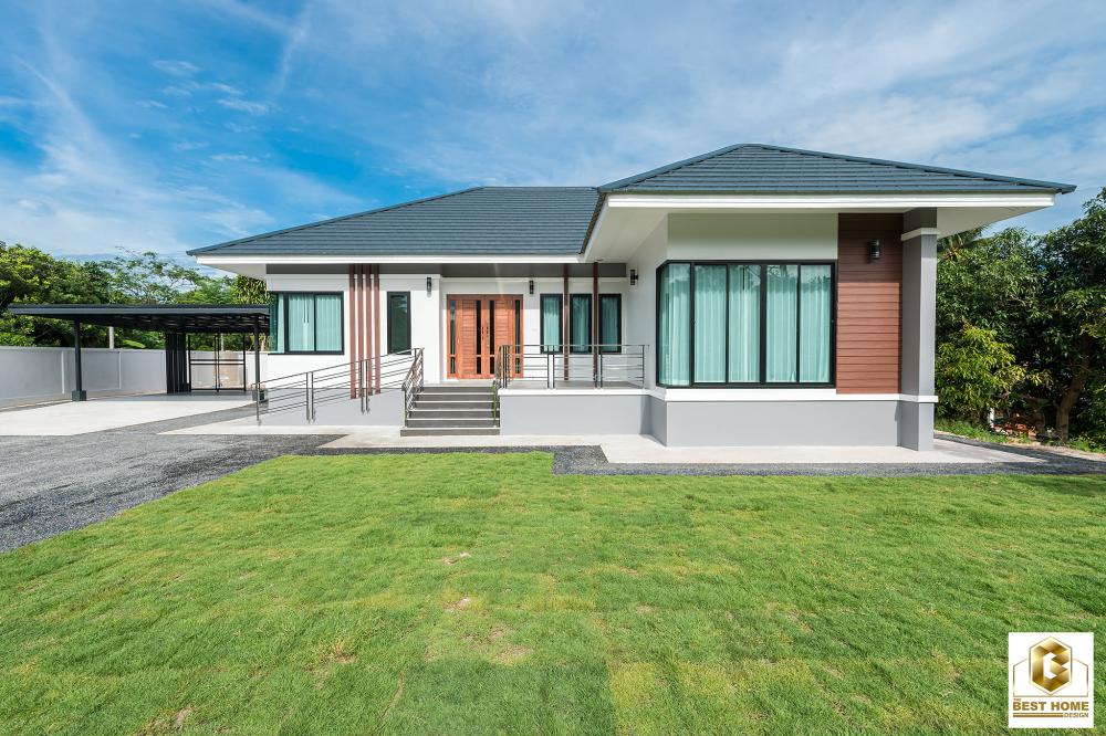 บ้านร่วมสมัยสไตล์คอนเทมโพรารี่ ขนาด 3 ห้องนอน 2 ห้องน้ำ งบ 2.3-2.5 ลบ. รูปที่ 4