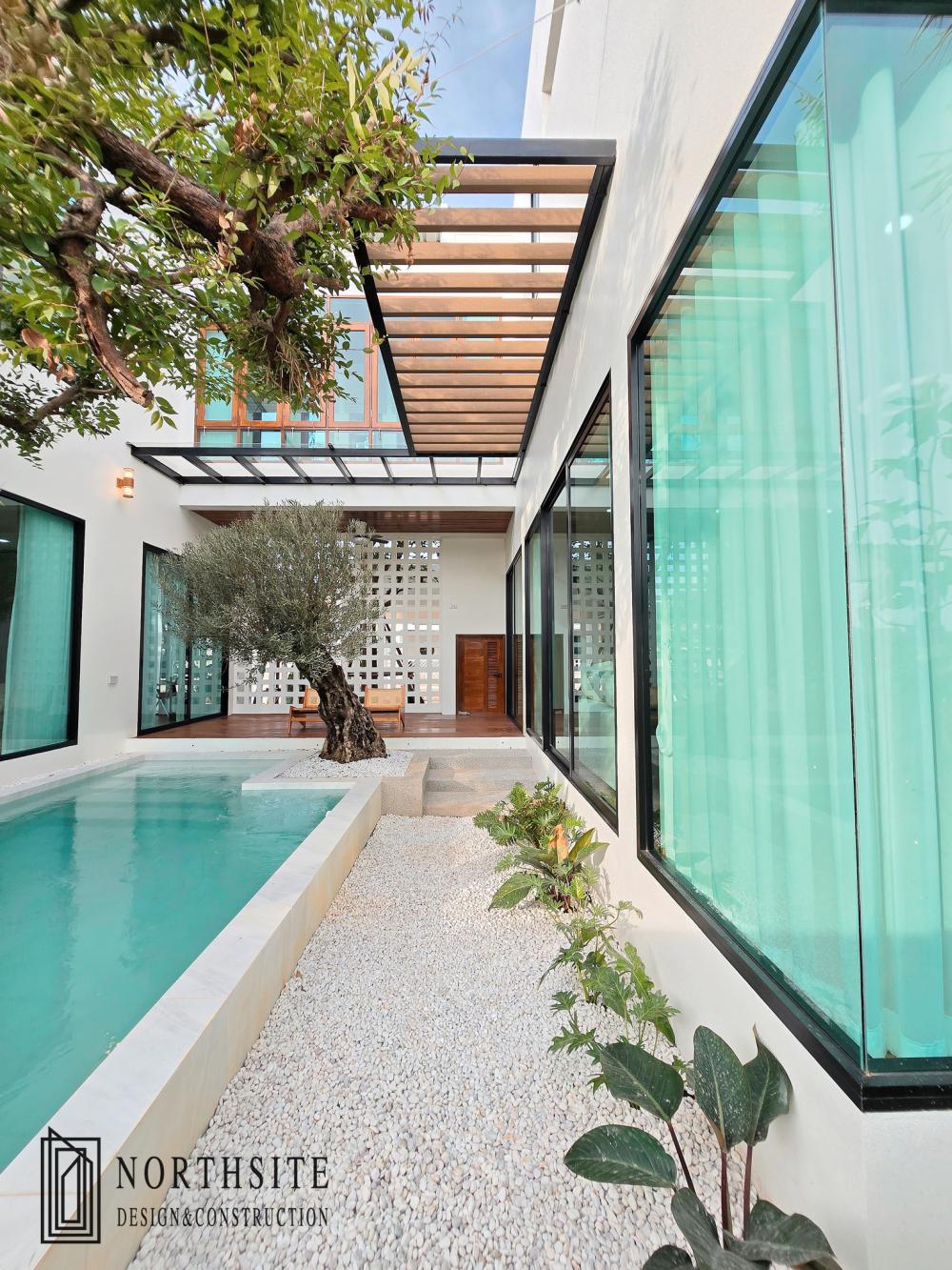 บ้านพักอาศัย2ชั้น สไตล์โมเดิร์น ขนาด 4 ห้องนอน 5 ห้องน้ำ พื้นที่ใช้สอย 373 ตร.ม.  รูปที่ 10