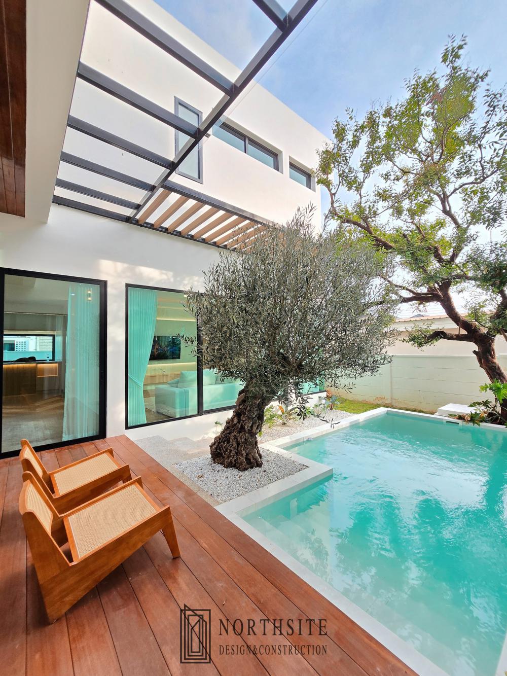 บ้านพักอาศัย2ชั้น สไตล์โมเดิร์น ขนาด 4 ห้องนอน 5 ห้องน้ำ พื้นที่ใช้สอย 373 ตร.ม.  รูปที่ 8