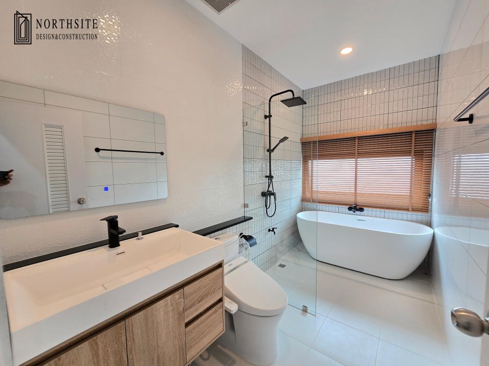 บ้านพักอาศัย2ชั้น สไตล์โมเดิร์น ขนาด 4 ห้องนอน 5 ห้องน้ำ พื้นที่ใช้สอย 373 ตร.ม.  รูปที่ 32