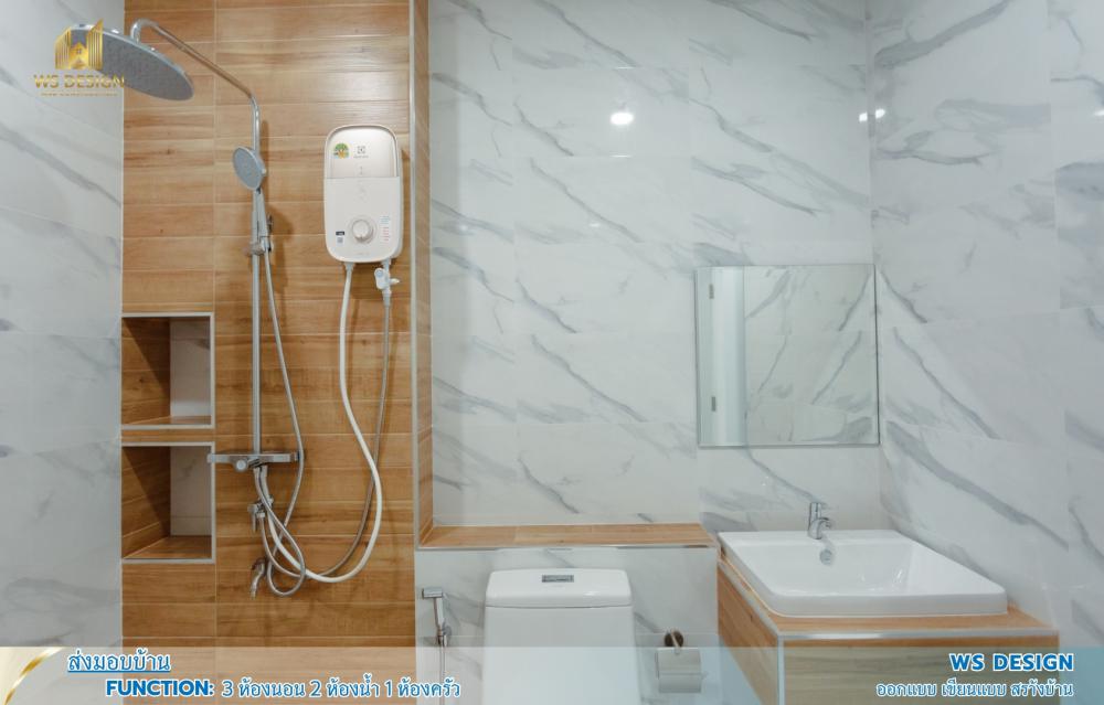 แบบบ้านชั้นเดียวมินิมอล 3 ห้องนอน  2 ห้องน้ำ รูปที่ 10