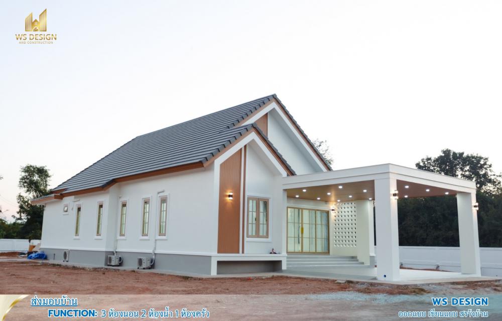 แบบบ้านชั้นเดียวมินิมอล 3 ห้องนอน  2 ห้องน้ำ รูปที่ 11