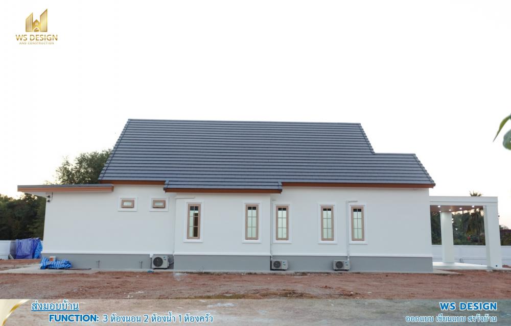 แบบบ้านชั้นเดียวมินิมอล 3 ห้องนอน  2 ห้องน้ำ รูปที่ 12