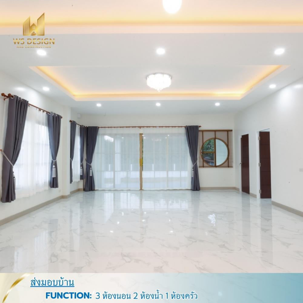 แบบบ้านชั้นเดียวมินิมอล 3 ห้องนอน  2 ห้องน้ำ รูปที่ 6