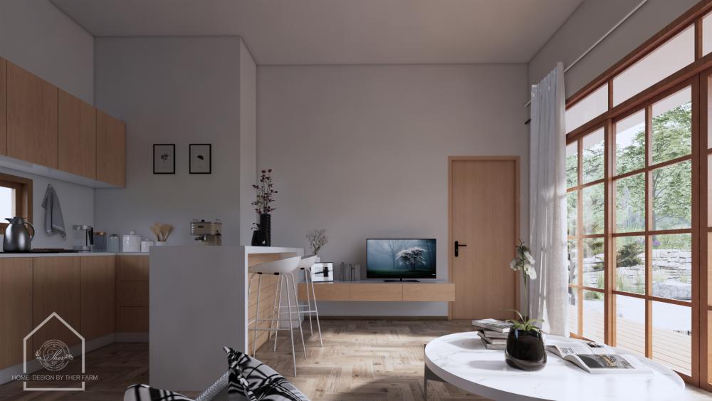 แบบบ้านชั้นเดียวสไตล์ Minimal Muji พื้นที่ใช้สอย 65 ตร.ม. ขนาด 2 ห้องนอน 2 ห้องน้ำ 1 รูปที่ 4