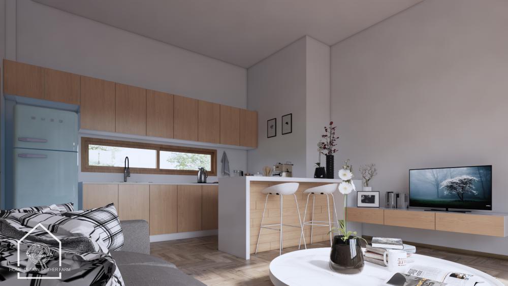 แบบบ้านชั้นเดียวสไตล์ Minimal Muji พื้นที่ใช้สอย 65 ตร.ม. ขนาด 2 ห้องนอน 2 ห้องน้ำ 1 รูปที่ 8