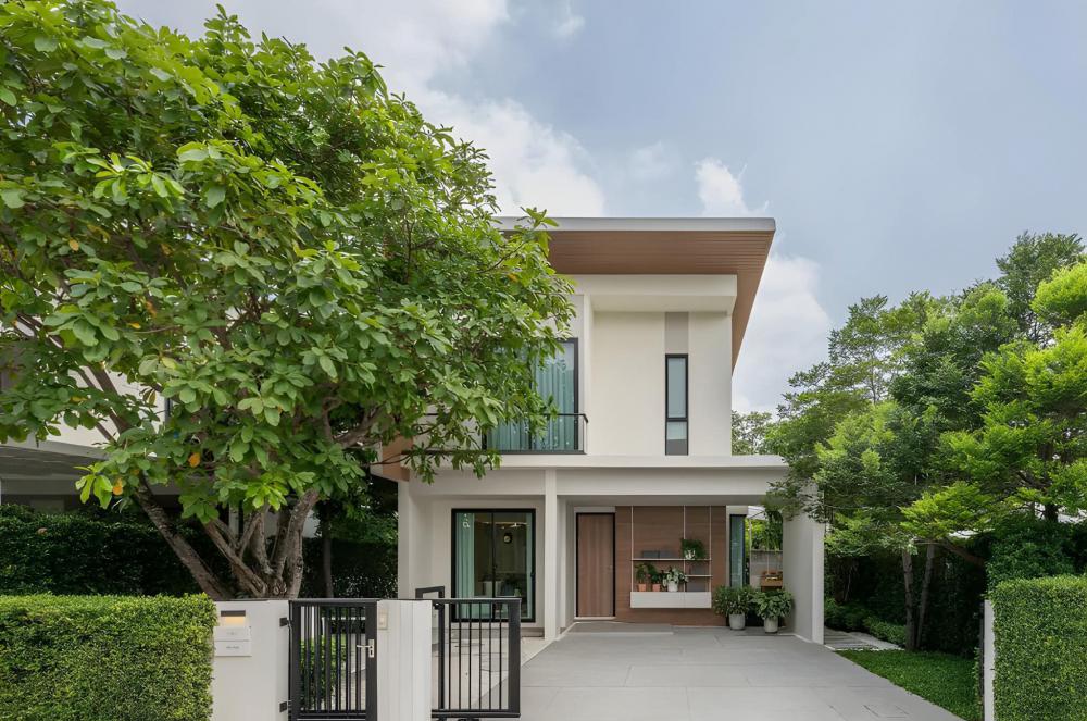 ไอเดียบ้านสวย 2 ชั้น ตกแต่งภายในภายนอกและจัดสวนได้น่าอยู่มาก รูปที่ 9