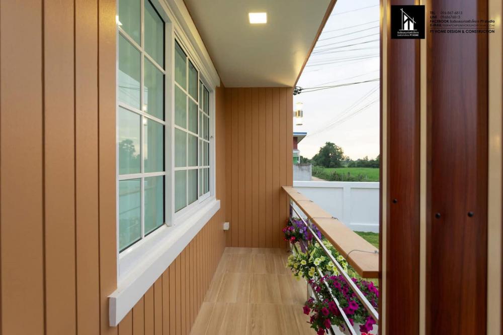 บ้านทรงปั้นหยา ขนาด 3 ห้องนอน 2 ห้องน้ำ 1 ครัว 1 ห้องรับแขก 1โรงจอดรถ 1ระเบียง พื้นที่ใช้สอย 150 ตารางเมตร รูปที่ 12