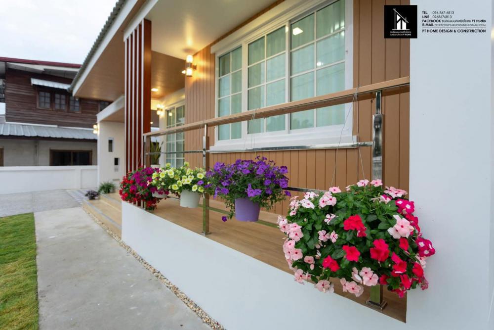 บ้านทรงปั้นหยา ขนาด 3 ห้องนอน 2 ห้องน้ำ 1 ครัว 1 ห้องรับแขก 1โรงจอดรถ 1ระเบียง พื้นที่ใช้สอย 150 ตารางเมตร รูปที่ 16