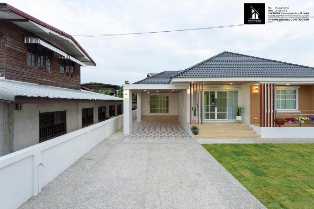 บ้านทรงปั้นหยา ขนาด 3 ห้องนอน 2 ห้องน้ำ 1 ครัว 1 ห้องรับแขก 1โรงจอดรถ 1ระเบียง พื้นที่ใช้สอย 150 ตารางเมตร รูปที่ 3