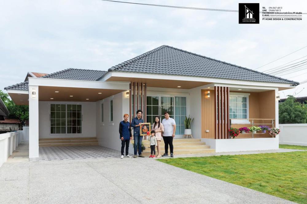 บ้านทรงปั้นหยา ขนาด 3 ห้องนอน 2 ห้องน้ำ 1 ครัว 1 ห้องรับแขก 1โรงจอดรถ 1ระเบียง พื้นที่ใช้สอย 150 ตารางเมตร รูปที่ 7