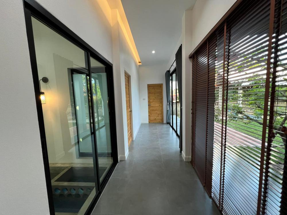 บ้านพักอาศัย หนึ่งชั้นตัวแอลหลังคาจั่วบริบทชุมชน อยู่กับธรรมชาติ 3ห้องนอน 2ห้องน้ำ 1ห้องโถง 1ห้องครัว พื้นที่ 147 ตารางเมตร รูปที่ 15