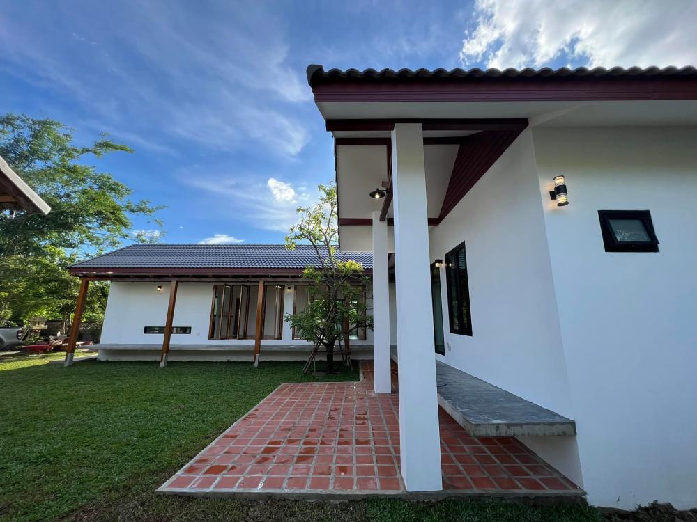 บ้านพักอาศัย หนึ่งชั้นตัวแอลหลังคาจั่วบริบทชุมชน อยู่กับธรรมชาติ 3ห้องนอน 2ห้องน้ำ 1ห้องโถง 1ห้องครัว พื้นที่ 147 ตารางเมตร รูปที่ 29