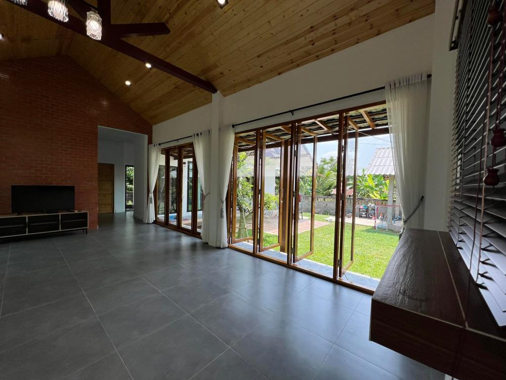 บ้านพักอาศัย หนึ่งชั้นตัวแอลหลังคาจั่วบริบทชุมชน อยู่กับธรรมชาติ 3ห้องนอน 2ห้องน้ำ 1ห้องโถง 1ห้องครัว พื้นที่ 147 ตารางเมตร รูปที่ 33